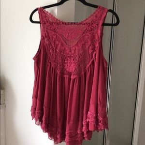 Beautiful Red Lace Top!